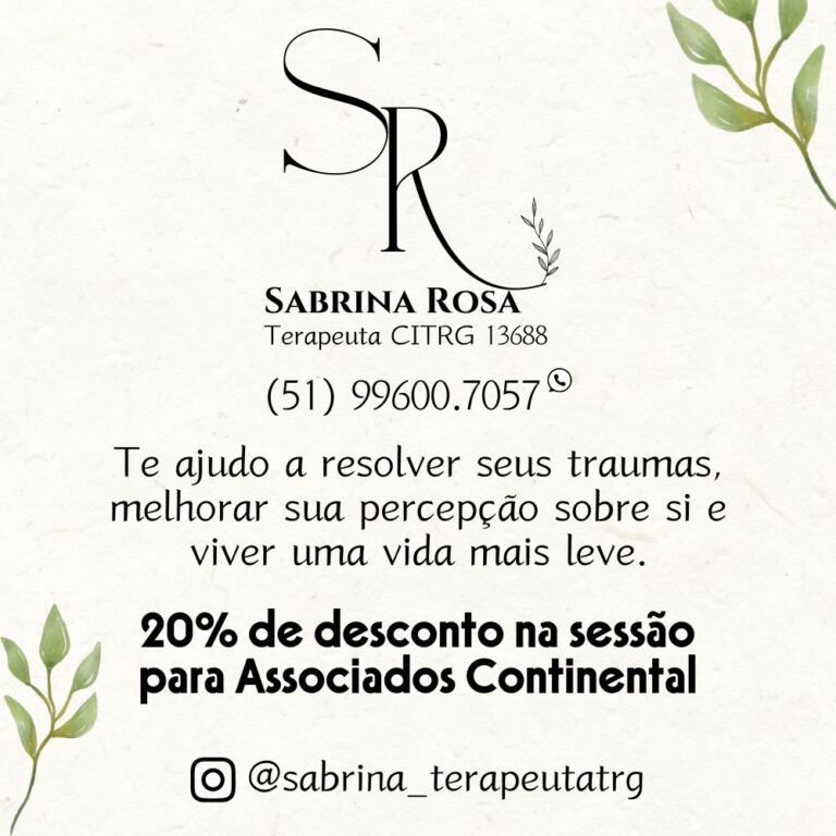 Leia mais sobre o artigo Sabrina Rosa – Terapia TRG